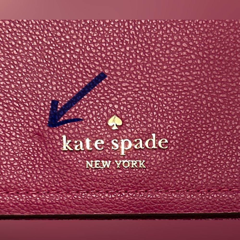 NWT Kate Spade Raspberry Pebbled Leather Crossbody and Coin Purse (Retail $349) - Picture 8 of 9